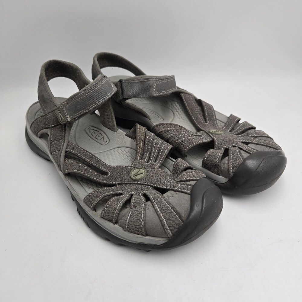KEEN Rose Sandals Women US 7 Waterproof Washable Hiking Outdoor Sandals Gray EUC